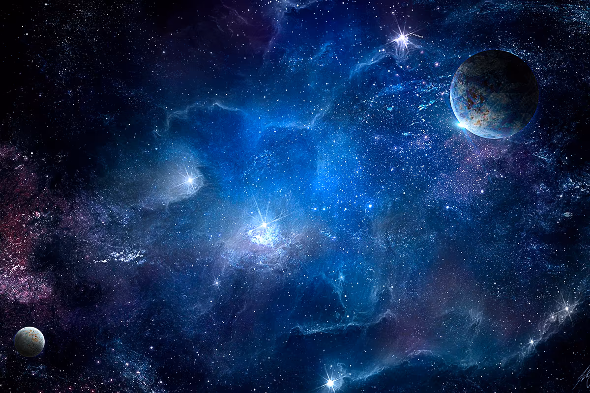 Kosmisch systeem dat onderlinge verbondenheid en organisatorische complexiteit verbeeldt<br>